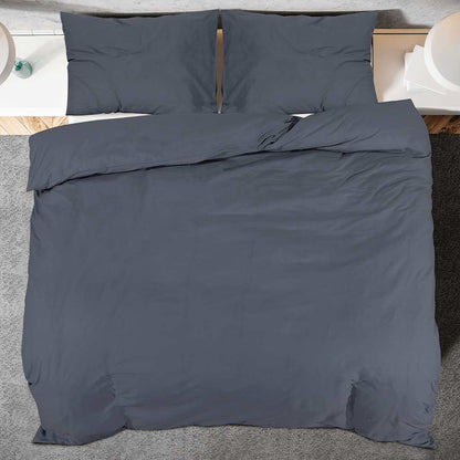 Duvet Cover Set Anthracite 200x200 cm Light-weight Microfiber