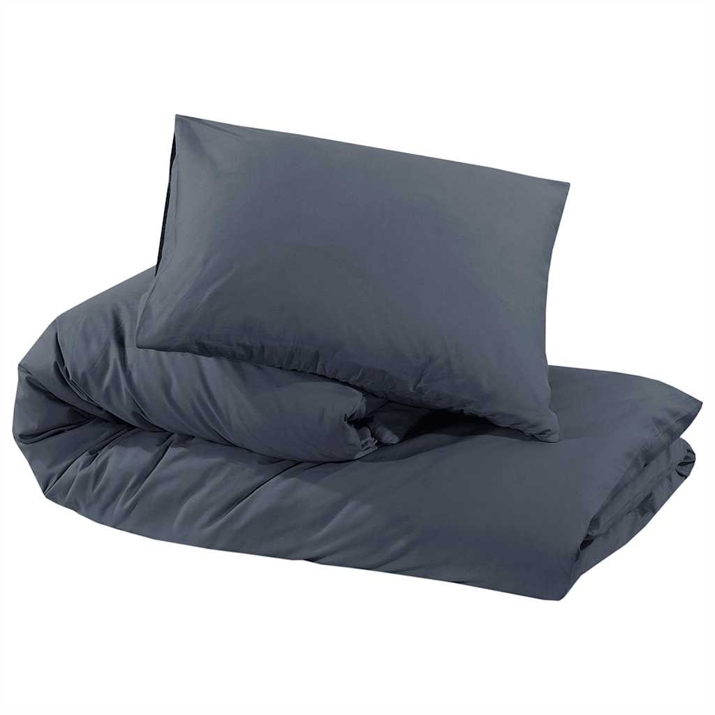 Duvet Cover Set Anthracite 200x200 cm Light-weight Microfiber