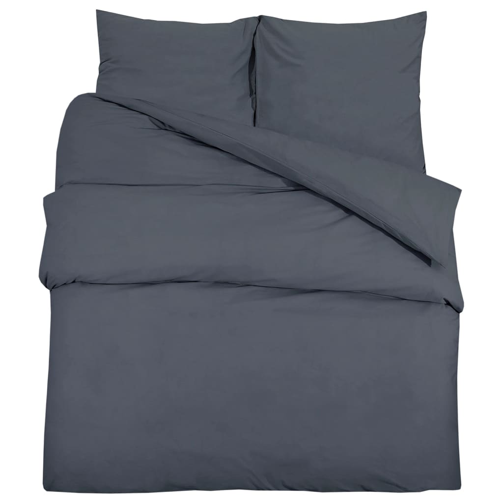 Duvet Cover Set Anthracite 140x200 cm Light-weight Microfiber