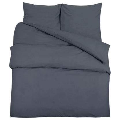Duvet Cover Set Anthracite 140x200 cm Light-weight Microfiber