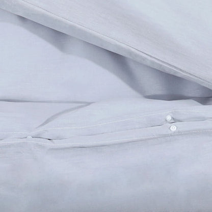 Duvet Cover Set Grey 140x200 cm Light-weight Microfiber