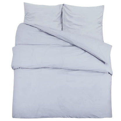 Duvet Cover Set Grey 260x240 cm Light-weight Microfiber