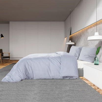 Duvet Cover Set Grey 260x240 cm Light-weight Microfiber