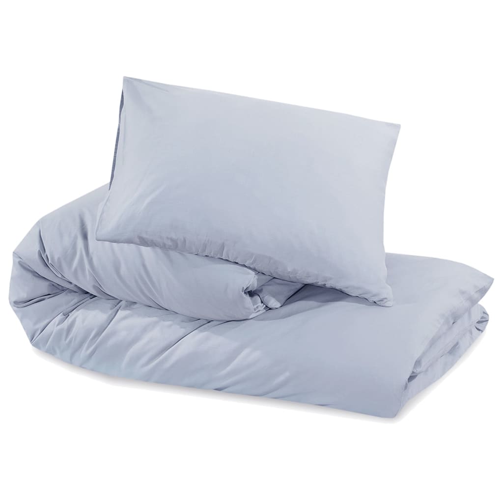 Duvet Cover Set Grey 260x240 cm Light-weight Microfiber