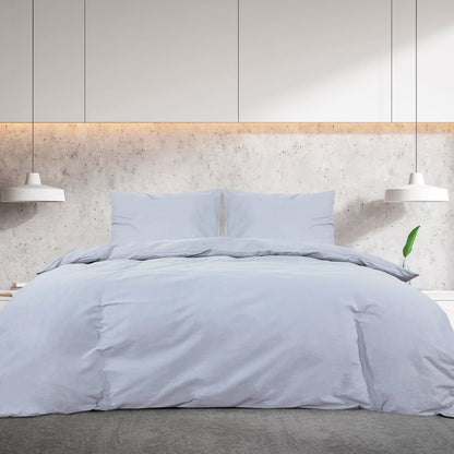 Duvet Cover Set Grey 135x200 cm Light-weight Microfiber