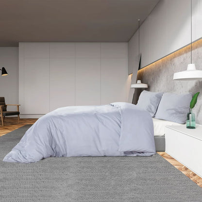 Duvet Cover Set Grey 135x200 cm Light-weight Microfiber