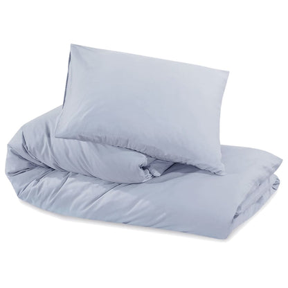 Duvet Cover Set Grey 135x200 cm Light-weight Microfiber