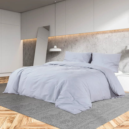 Duvet Cover Set Grey 135x200 cm Light-weight Microfiber
