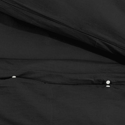 Duvet Cover Set Black 200x200 cm Light-weight Microfiber
