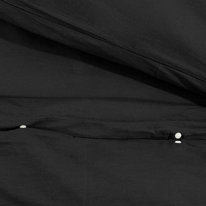 Duvet Cover Set Black 200x200 cm Light-weight Microfiber