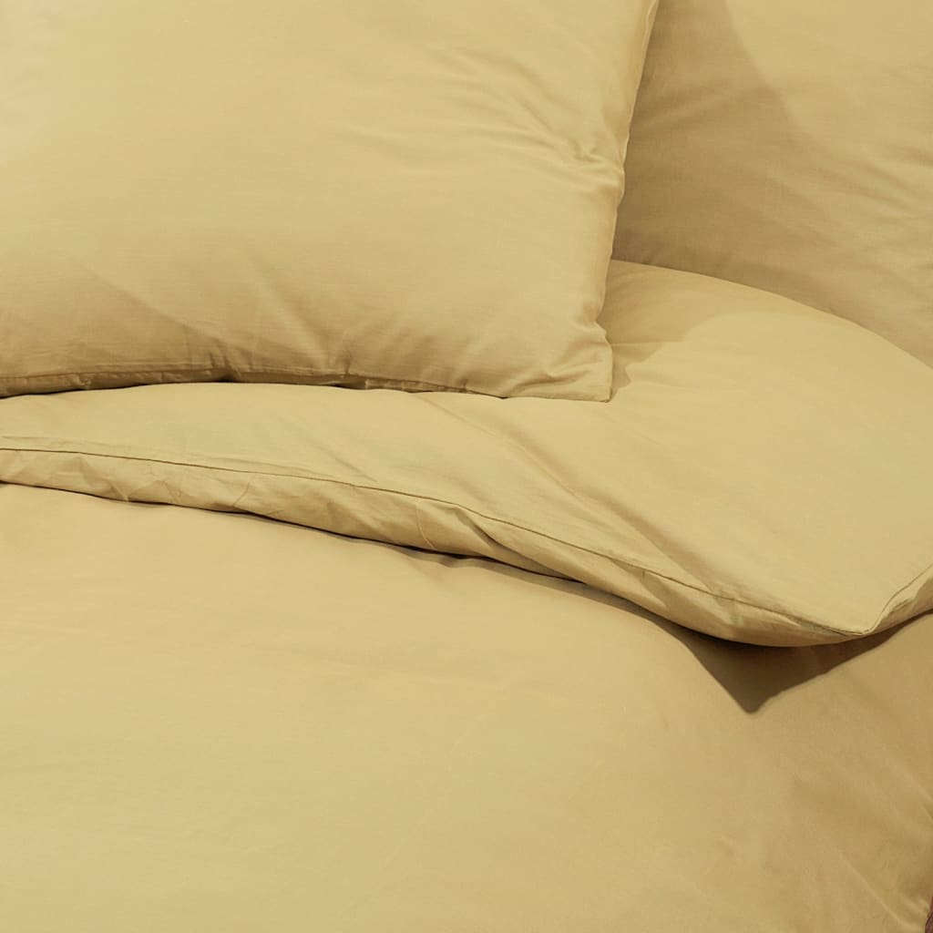 Duvet Cover Set Taupe 200x200 cm Light-weight Microfiber