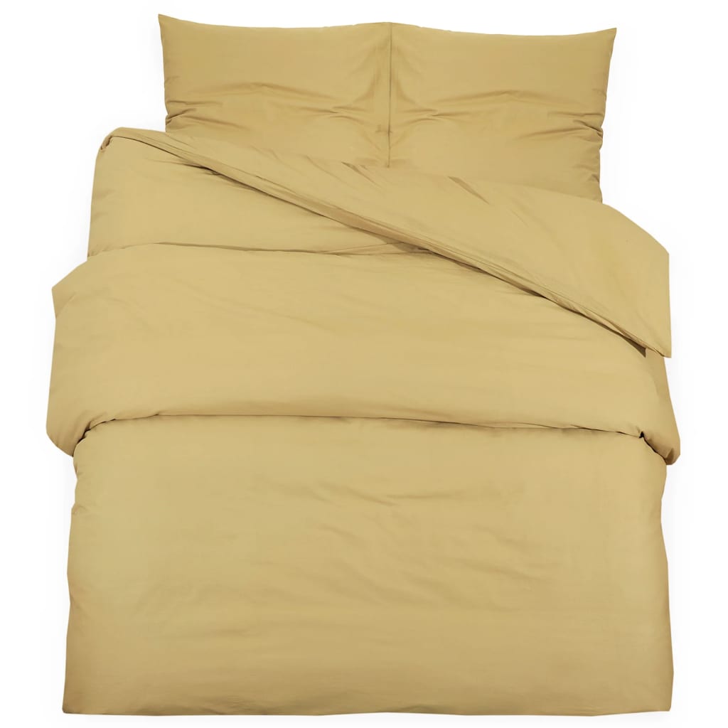 Duvet Cover Set Taupe 135x200 cm Light-weight Microfiber