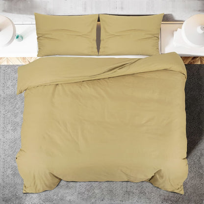 Duvet Cover Set Taupe 200x200 cm Light-weight Microfiber