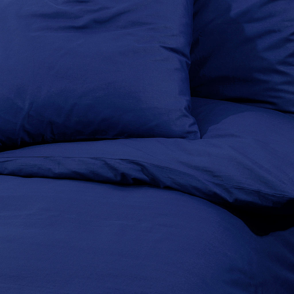 Duvet Cover Set Navy Blue 155x220 cm Light-weight Microfiber
