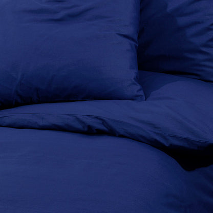 Duvet Cover Set Navy Blue 155x220 cm Light-weight Microfiber