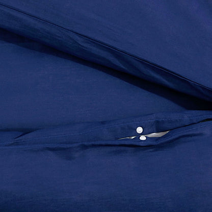 Duvet Cover Set Navy Blue 200x200 cm Light-weight Microfiber