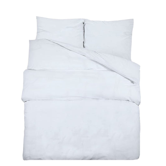 Duvet Cover Set White 135x200 cm Light-weight Microfiber