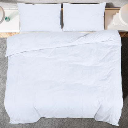 Duvet Cover Set White 135x200 cm Light-weight Microfiber