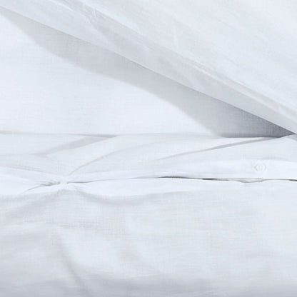 Duvet Cover Set White 135x200 cm Light-weight Microfiber
