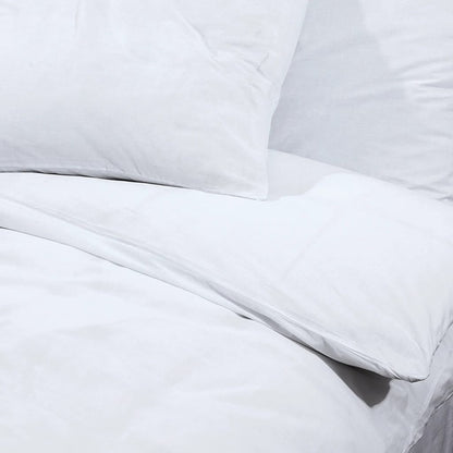 Duvet Cover Set White 135x200 cm Light-weight Microfiber