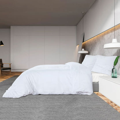 Duvet Cover Set White 155x220 cm Light-weight Microfiber