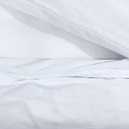 Duvet Cover Set White 155x220 cm Light-weight Microfiber