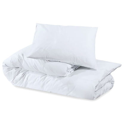 Duvet Cover Set White 225x220 cm Light-weight Microfiber