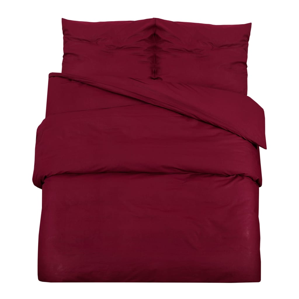 Duvet Cover Set Bordeaux 260x240 cm Light-weight Microfiber