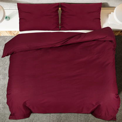 Duvet Cover Set Bordeaux 260x240 cm Light-weight Microfiber