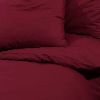 Duvet Cover Set Bordeaux 260x240 cm Light-weight Microfiber