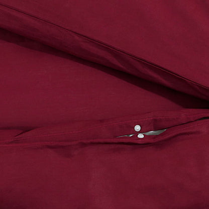 Duvet Cover Set Bordeaux 155x220 cm Light-weight Microfiber