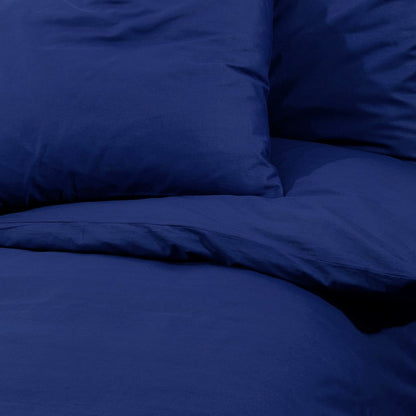 Duvet Cover Set Navy Blue 200x200 cm Cotton