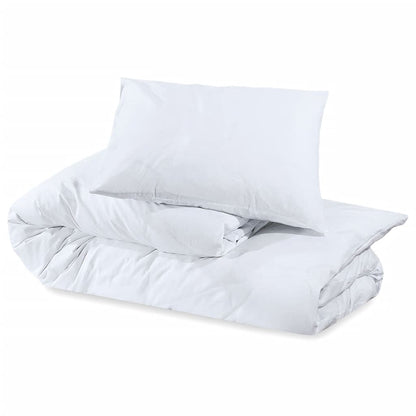 Duvet Cover Set White 200x220 cm Cotton