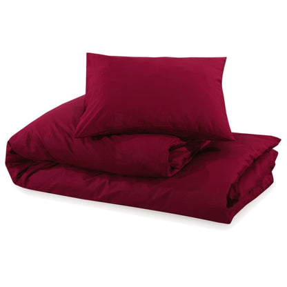Duvet Cover Set Bordeaux 240x220 cm Cotton