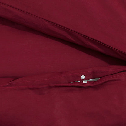 Duvet Cover Set Bordeaux 220x240 cm Cotton