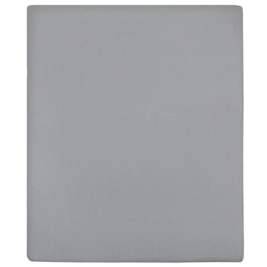 Jersey Fitted Sheet Grey 140x200 cm Cotton