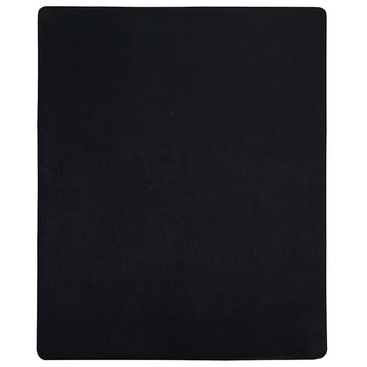 Jersey Fitted Sheet Black 140x200 cm Cotton