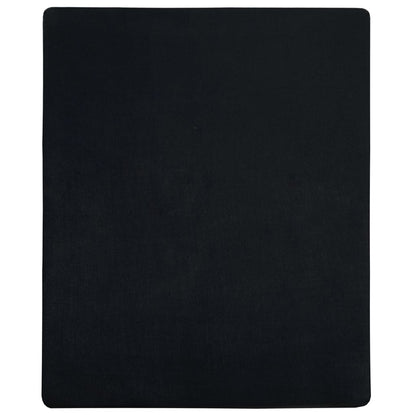 Jersey Fitted Sheets 2 pcs Black 140x200 cm Cotton