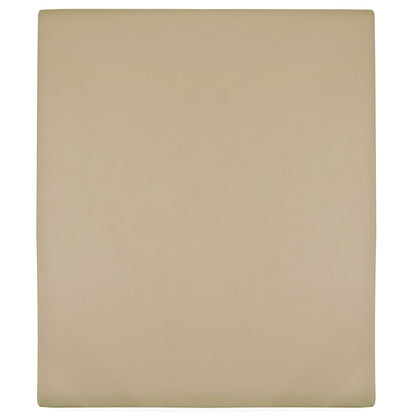 Jersey Fitted Sheet Taupe 180x200 cm Cotton
