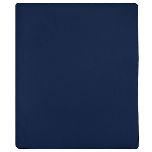 Jersey Fitted Sheet Navy Blue 180x200 cm Cotton