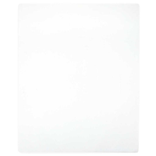 Jersey Fitted Sheet White 100x200 cm Cotton