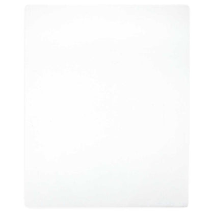 Jersey Fitted Sheet White 160x200 cm Cotton