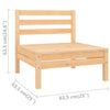 Garden Middle Sofa Solid Wood Pine
