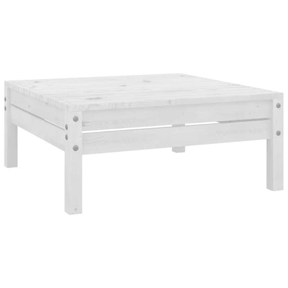 Garden Footstool | White | Solid pine wood | Medium | Modular | Footstool