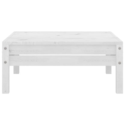 Garden Footstool | White | Solid pine wood | Medium | Modular | Footstool