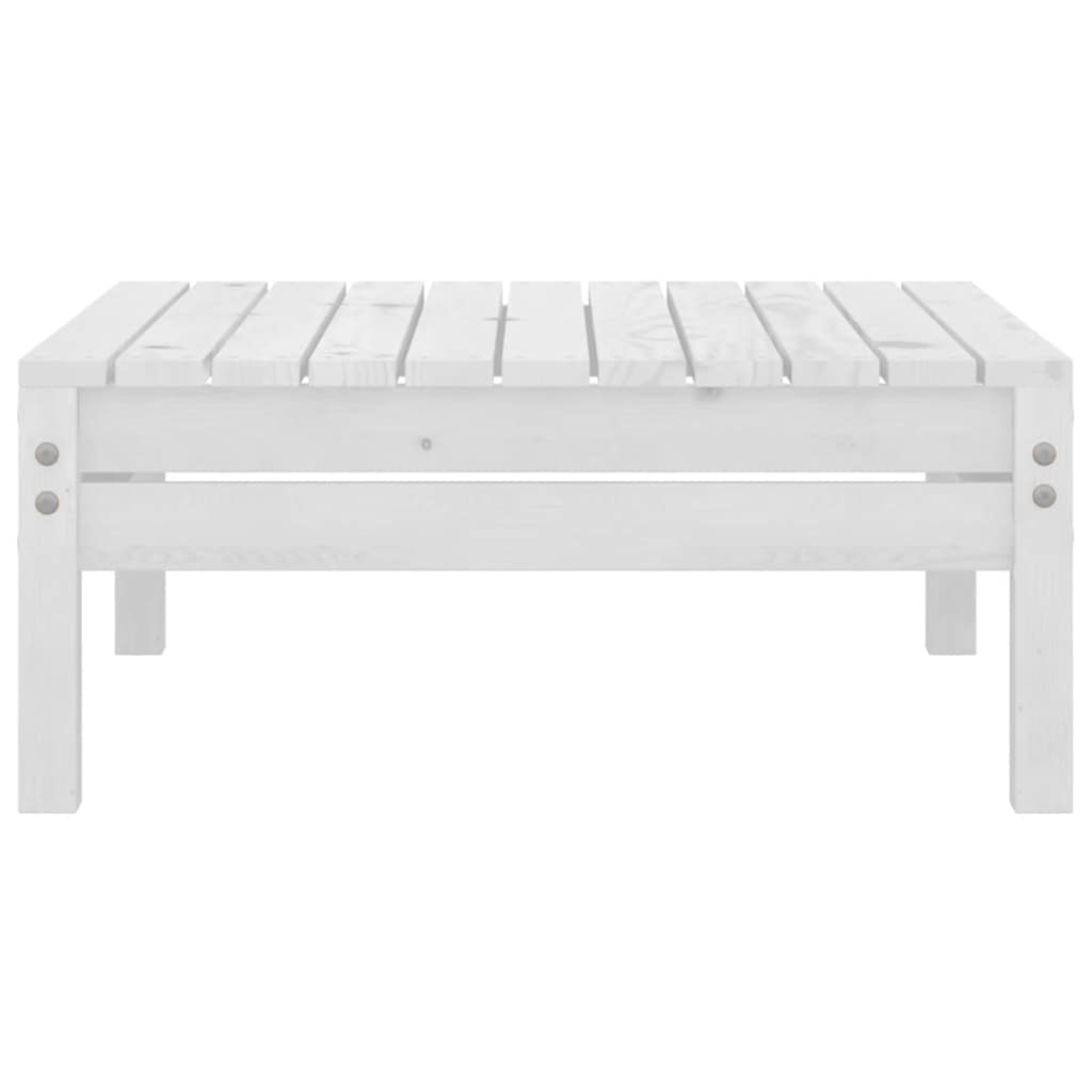 Garden Footstool | White | Solid pine wood | Medium | Modular | Footstool