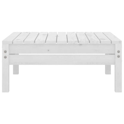 Garden Footstool | White | Solid pine wood | Medium | Modular | Footstool