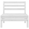 4 Piece Patio Lounge Set Solid Pinewood White