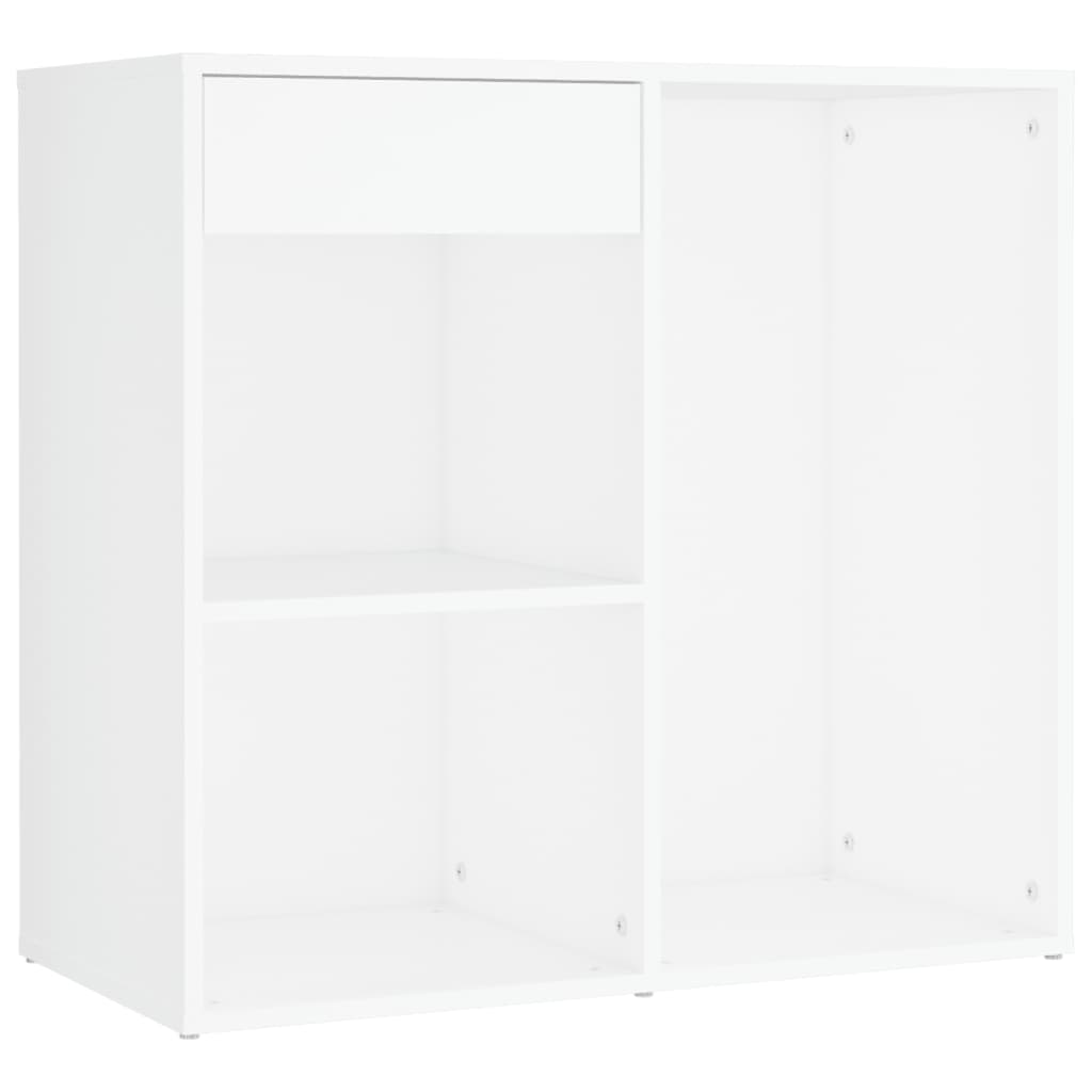 LED Dressing Table With Cabinet | White | Engineered wood, acrylic