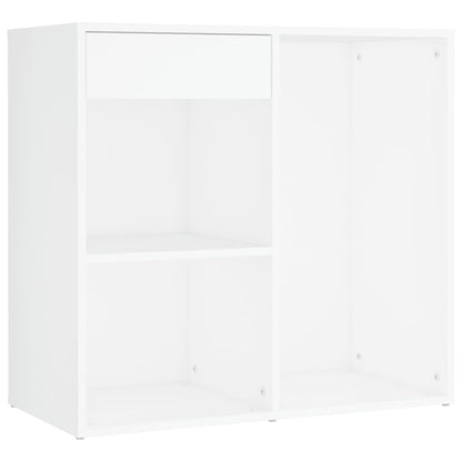 LED Dressing Table With Cabinet | White | Engineered wood, acrylic